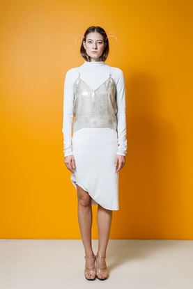 Picture of White jersey skirt