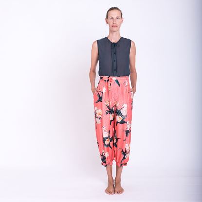 Picture of Silk flower print pants