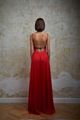 Picture of Red satin evening dress