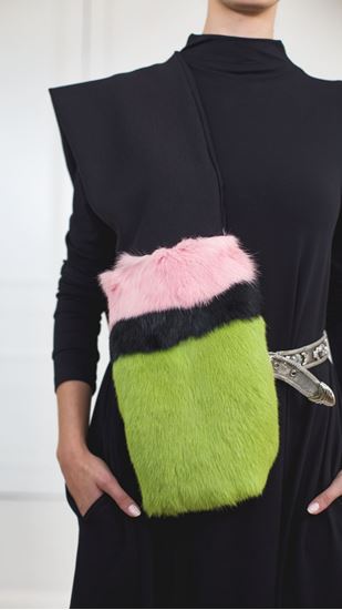 Picture of Fur trimmed scarf