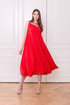 Picture of Red silk wedding dress