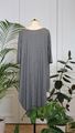 Picture of Back curved hem top dark gray