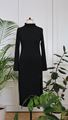 Picture of Turtleneck dress with slit black