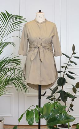 Picture of Khaki shirt with ribbon