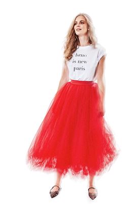 Obrázek Červená tylová sukně